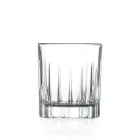 12 Liqueur Glasses in Eco Crystal with Linear Design Decorations - Senzatempo Viadurini