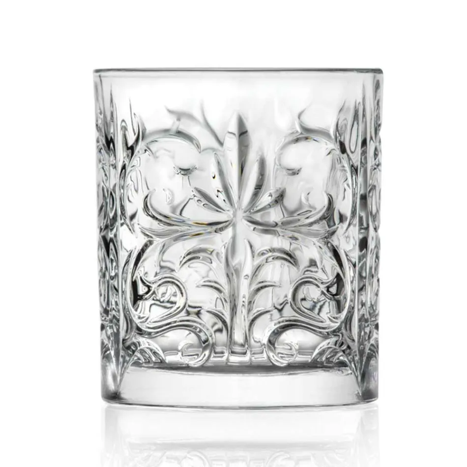 12 Double Old Fashioned Tumbler Glasses in Luxury Eco Crystal - Destino Viadurini
