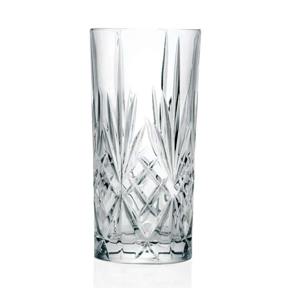 12 Tumbler Alto Highball Glasses for Cocktail in Eco Crystal - Cantabile Viadurini