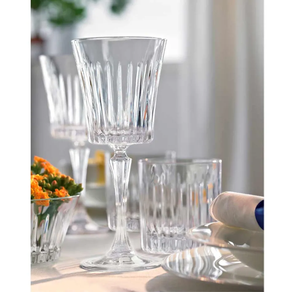 12 Luxury Ecological Crystal Water Cocktail Wine Glasses - Senzatempo Viadurini