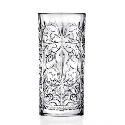 12 Tumbler Tall Highball Cocktail Glass or Luxury Decorated Water - Destiny Viadurini