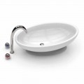 Modern countertop washbasin Egg, Italian design handmade in Italy