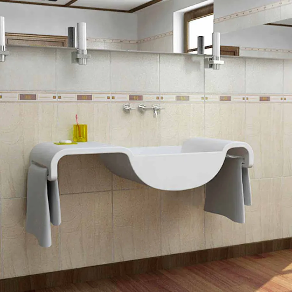 Wave Sink Bathroom Furniture Made in Italy Viadurini