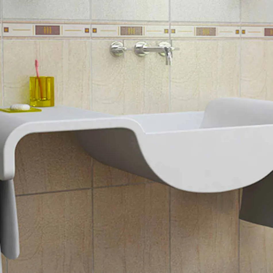 Wave Sink Bathroom Furniture Made in Italy Viadurini
