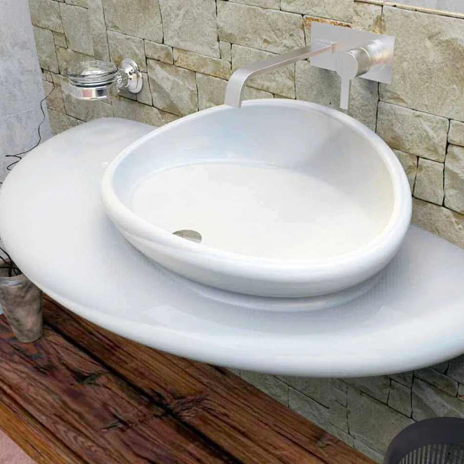 Stone washbasin Modern Design Made in Italy Viadurini