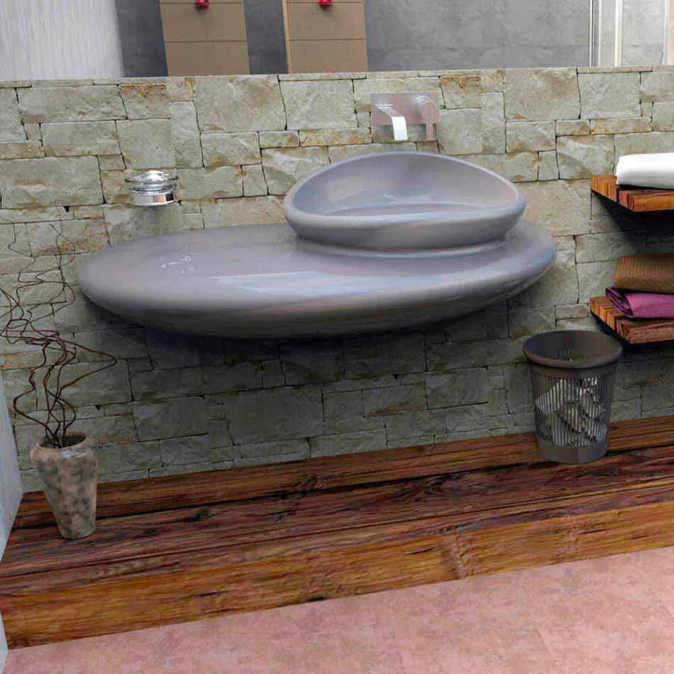 Stone washbasin Modern Design Made in Italy Viadurini