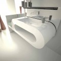 Modern design washbasin Garfish, available in black, white or burgundy