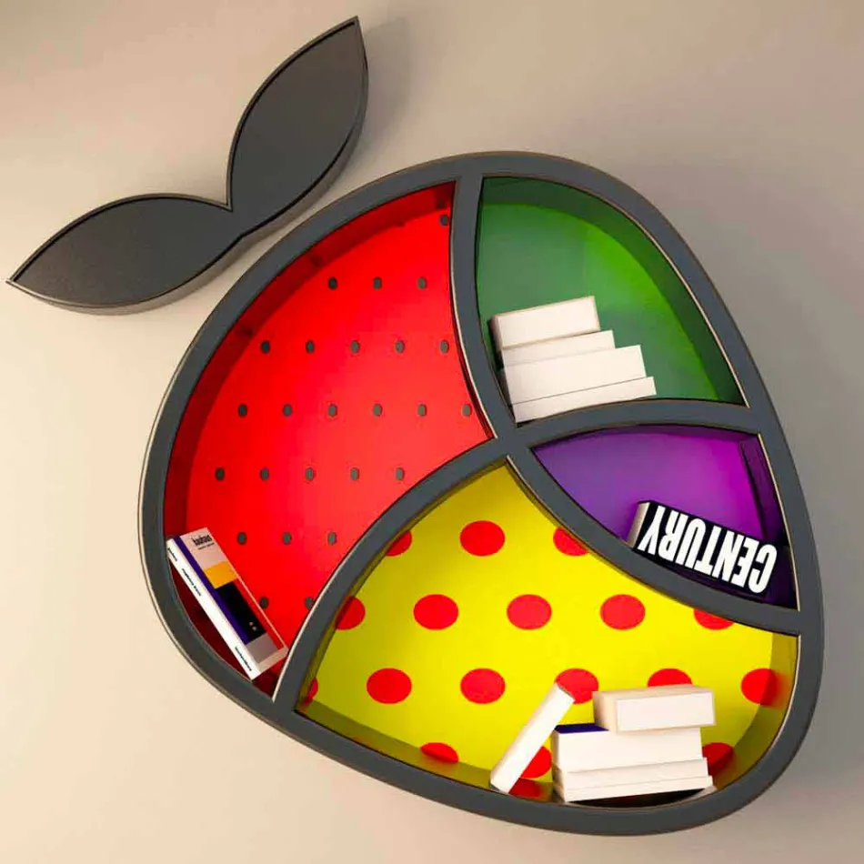 Poppy Book Shelf Design Made in Italy Viadurini