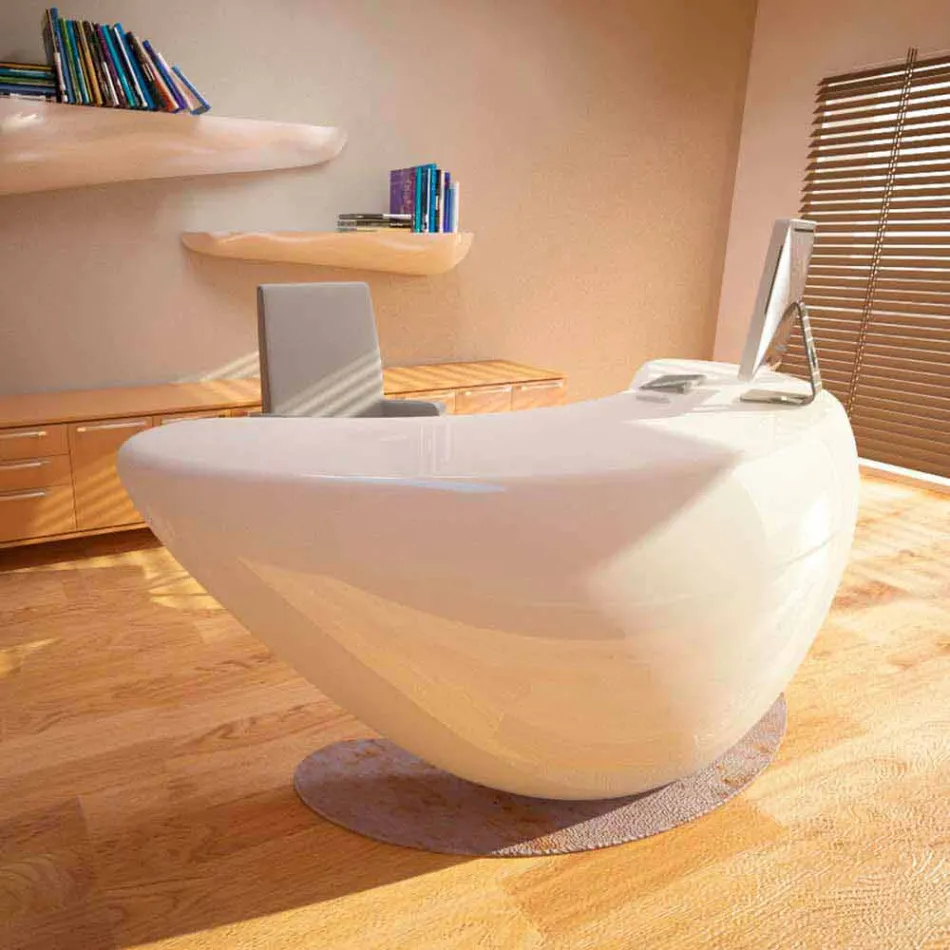 Modern Office Desk Boomerang Made in Italy Viadurini