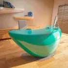 Modern Office Desk Boomerang Made in Italy Viadurini