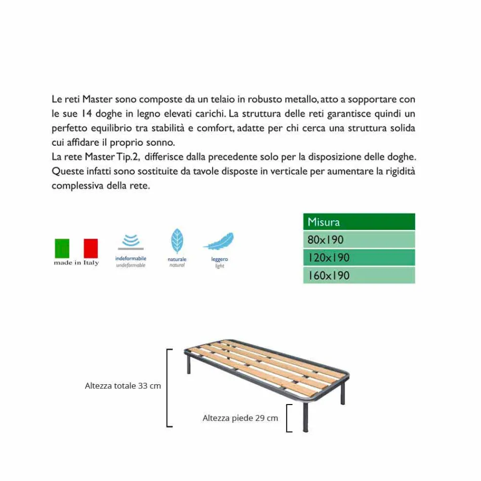 Network with Single Vertical Slats Bio Comfort 2 Viadurini