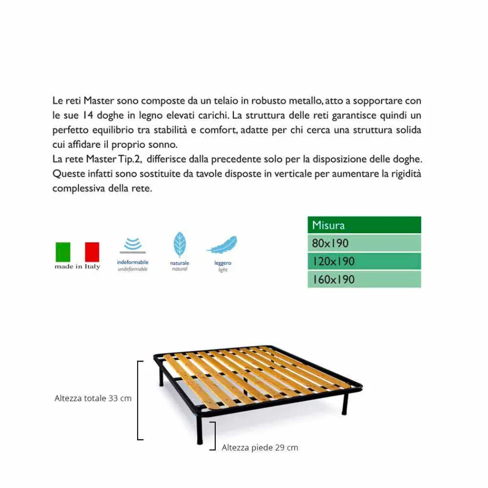 Network with Double Vertical Slats Bio Comfort 2 Viadurini