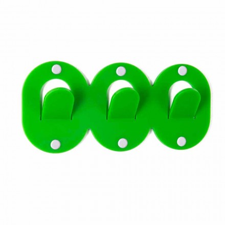 2 Triple Wall Hanger in Colored Plexiglass Clip Design - Freddie Viadurini