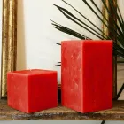 2 Square Candles of Different Sizes in Wax Made in Italy - Adelle Viadurini
