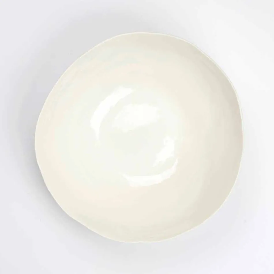 2 Salad Bowls in White Porcelain Unique Pieces of Italian Design - Arciconcreto Viadurini