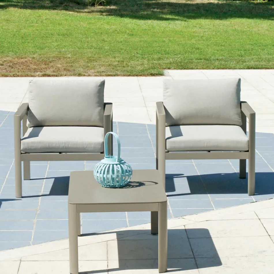 2 Outdoor Chairs in Aluminum and Polyester Cushions - Mickey Mouse Viadurini