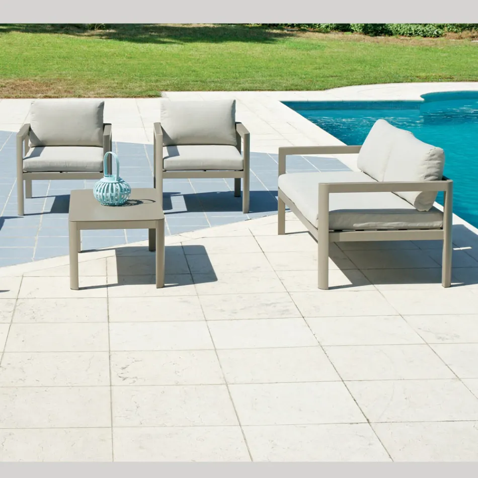 2 Outdoor Chairs in Aluminum and Polyester Cushions - Mickey Mouse Viadurini