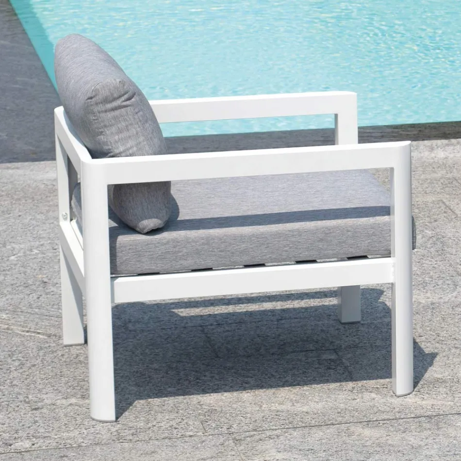 2 Outdoor Chairs in Aluminum and Polyester Cushions - Mickey Mouse Viadurini