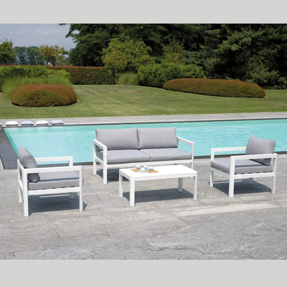 2 Outdoor Chairs in Aluminum and Polyester Cushions - Mickey Mouse Viadurini
