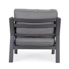 2 Garden Armchairs in Aluminum and Fabric Seat Cushions - Point Viadurini