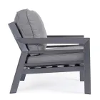 2 Garden Armchairs in Aluminum and Fabric Seat Cushions - Point Viadurini