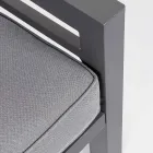 2 Garden Armchairs in Aluminum and Fabric Seat Cushions - Point Viadurini