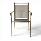 2 Classically Designed Metal Garden Armchairs Made in Italy - Solis Viadurini
