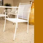 2 Classically Designed Metal Garden Armchairs Made in Italy - Solis Viadurini