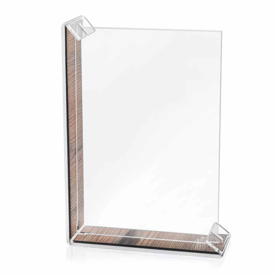 2 Multiple Table Photo Frame in Colored Plexiglass or with Wood - Menelao Viadurini