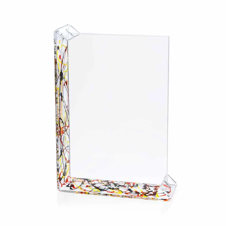 2 Multiple Table Photo Frame in Colored Plexiglass or with Wood - Menelao Viadurini