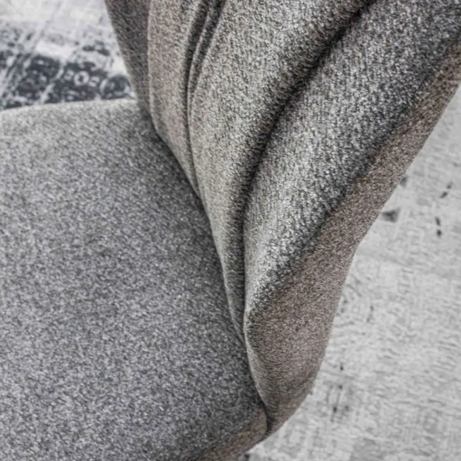 2 Indoor Chairs in Graphite Metal with Bliss Fabric Seat - Tenia Viadurini