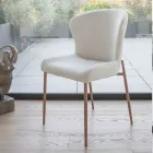 2 Indoor Chairs Made of Metal with Bliss Fabric Seat - Avenia Viadurini
