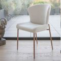 2 Indoor Chairs Made of Metal with Bliss Fabric Seat - Avenia