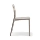 2 Stackable Chairs in Polypropylene, Fiberglass and Upholstered in Wool - Found Viadurini