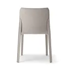 2 Stackable Chairs in Polypropylene, Fiberglass and Upholstered in Gray Wool - Cut Viadurini