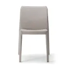 2 Stackable Chairs in Polypropylene, Fiberglass and Upholstered in Gray Wool - Cut Viadurini