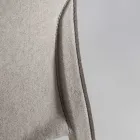 2 Stackable Chairs in Polypropylene, Fiberglass and Upholstered in Gray Wool - Cut Viadurini