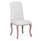 2 Dining Room Chairs with Upholstered and Upholstered Seat Homemotion - Mania Viadurini