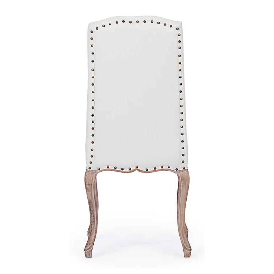 2 Dining Room Chairs with Upholstered and Upholstered Seat Homemotion - Mania Viadurini