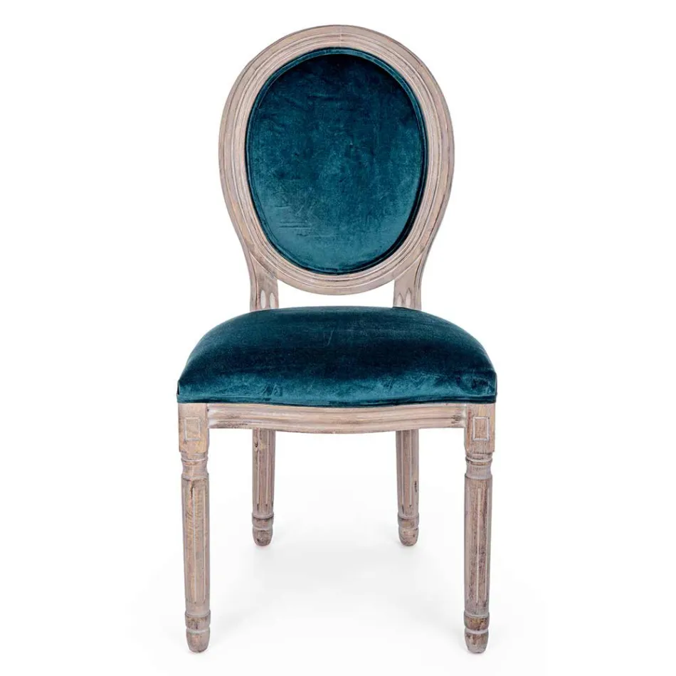 2 Classic Design Dining Room Chairs in Polyester Homemotion - Dalida Viadurini