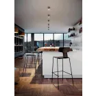 2 Stackable Bar Stools in Metal and Polypropylene Made in Italy - Arlette Viadurini
