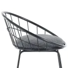 2 Padded Stools and Steel Structure in Different Finishes - Torio Viadurini