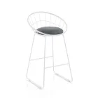 2 Padded Stools and Steel Structure in Different Finishes - Torio Viadurini