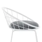 2 Padded Stools and Steel Structure in Different Finishes - Torio Viadurini