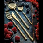 24 Polished Forged Steel Cutlery with Origami Made in Italy - Osaka Viadurini