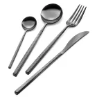 24 Polished Forged Steel Cutlery with Origami Made in Italy - Osaka Viadurini