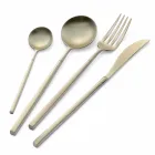 24 Cutlery in Polished Forged Steel of Different Finishes Made in Italy - Osaka Viadurini