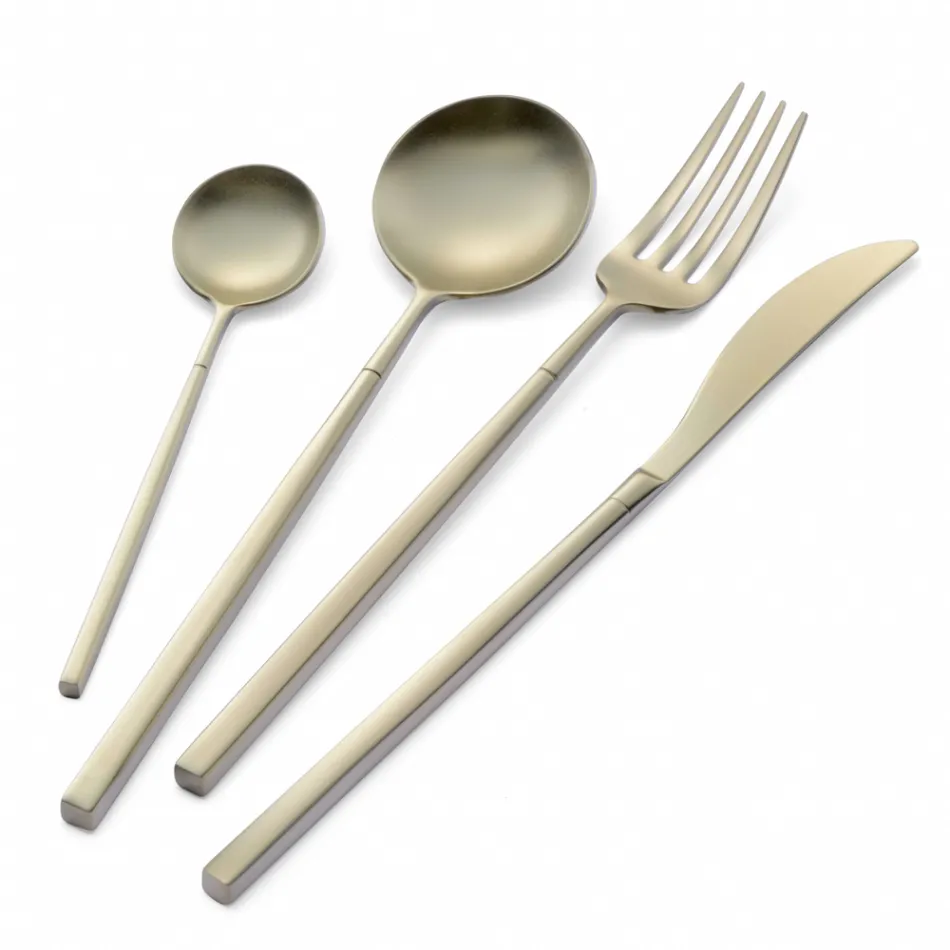 24 Cutlery in Polished Forged Steel of Different Finishes Made in Italy - Osaka Viadurini