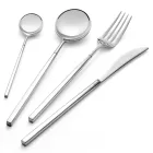 24 Cutlery in Polished Forged Steel of Different Finishes Made in Italy - Osaka Viadurini