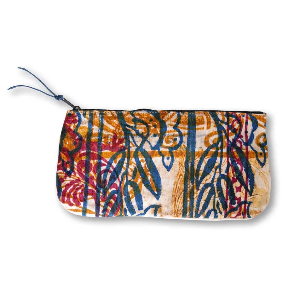 3 Hand-Printed Cotton Clutches in Unique Pieces - Viadurini by Marchi Viadurini